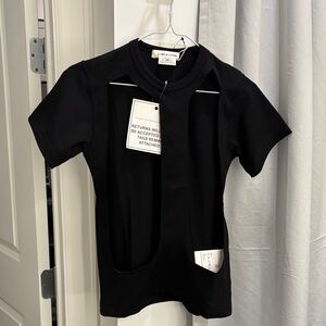 COMME de GARÇONS Black Cut-Out T-Shirt sz XS